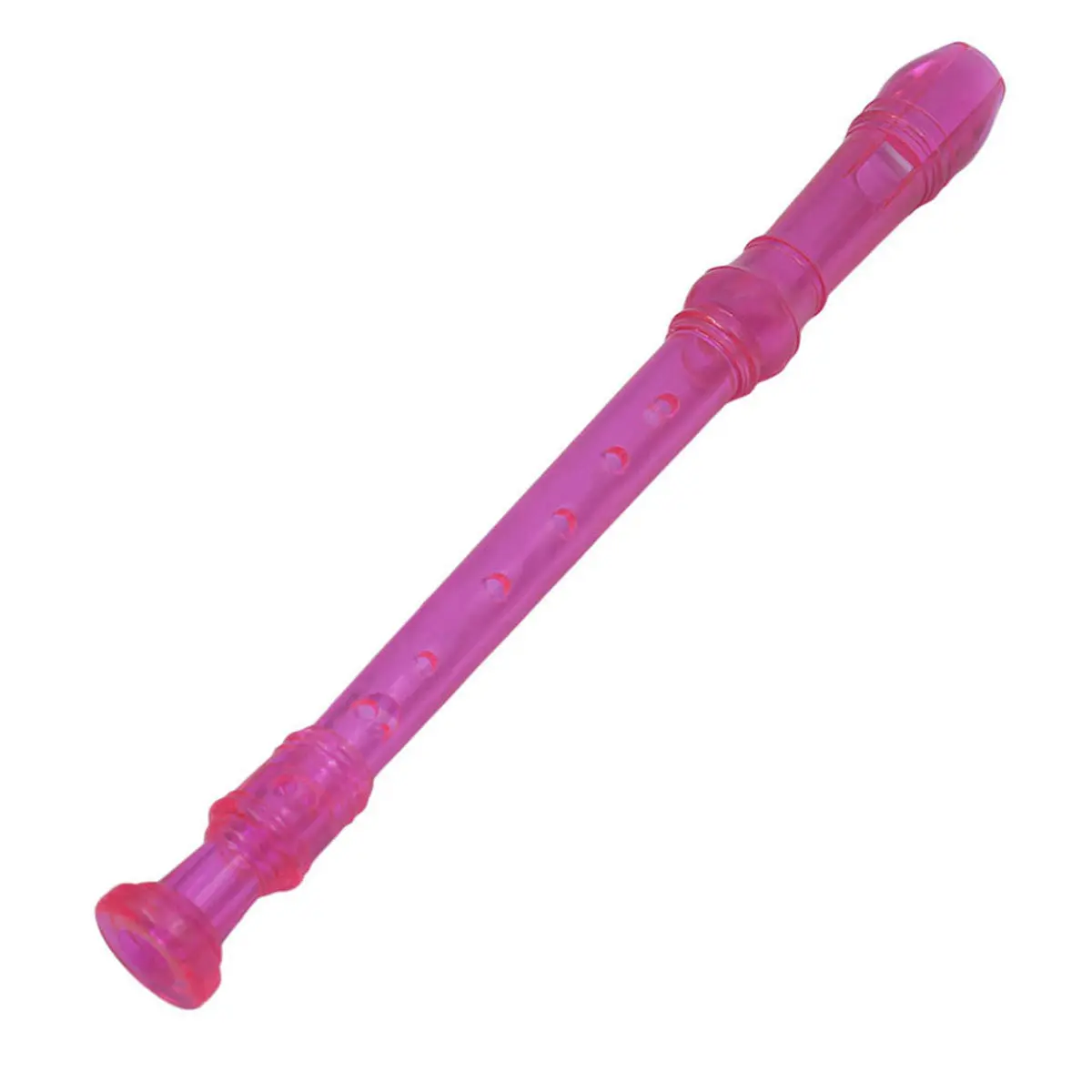 8 Hole ABS Recorder Soprano Flute Transparent Easy Play Music Instrument 8 Holes Design for Beginner Musicians
