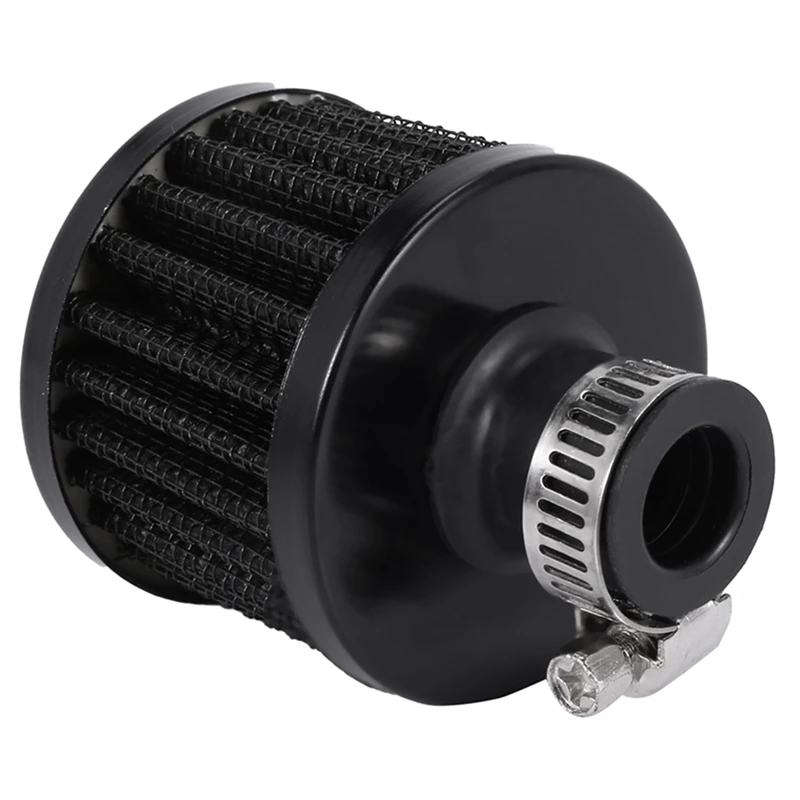 4Pcs 13Mm Oil Mini Breather Cold Air Filter Fuel Crankcase Engine for Car Color:Silver A949