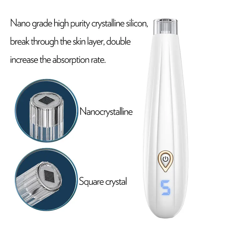 Personal Use H2 Hydrapen Mesotherapy Gun Derma Nano Microneedle Portable Smart Injector Pen Facial Treatment Skin Rejuvenation