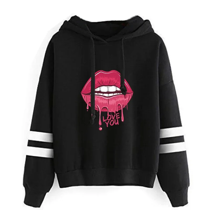 Jogging Women\'s Hoodie Pullovers Sweatshirt 2024 New Woman Clothing Hot Sales Fashion Printing Striped Daily Style Versatile