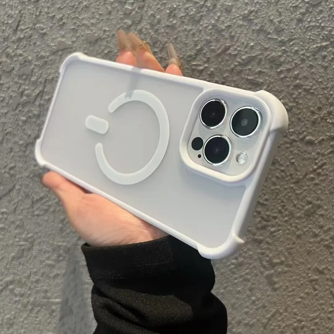 

Translucent Clear Phone Case Magnetic for Magsafe For iPhone 16 Pro Max 16e 15 14 13 12 11 Shockproof Protect Hard Back Cover