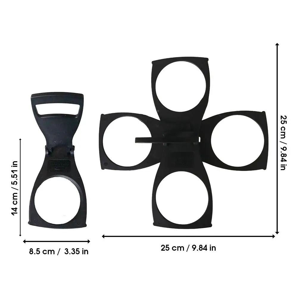 Soporte Plegable Tipo Carrusel para 4-6 Tazas, Soporte para Botellas de Bebidas, Portátil, Antiescaldado, para Campamentos, Fiestas, Bares y Hogar