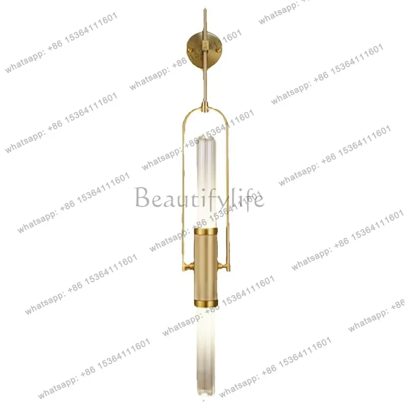Glass hotel lobby sales department background wall corridor corridor long strip luminous object