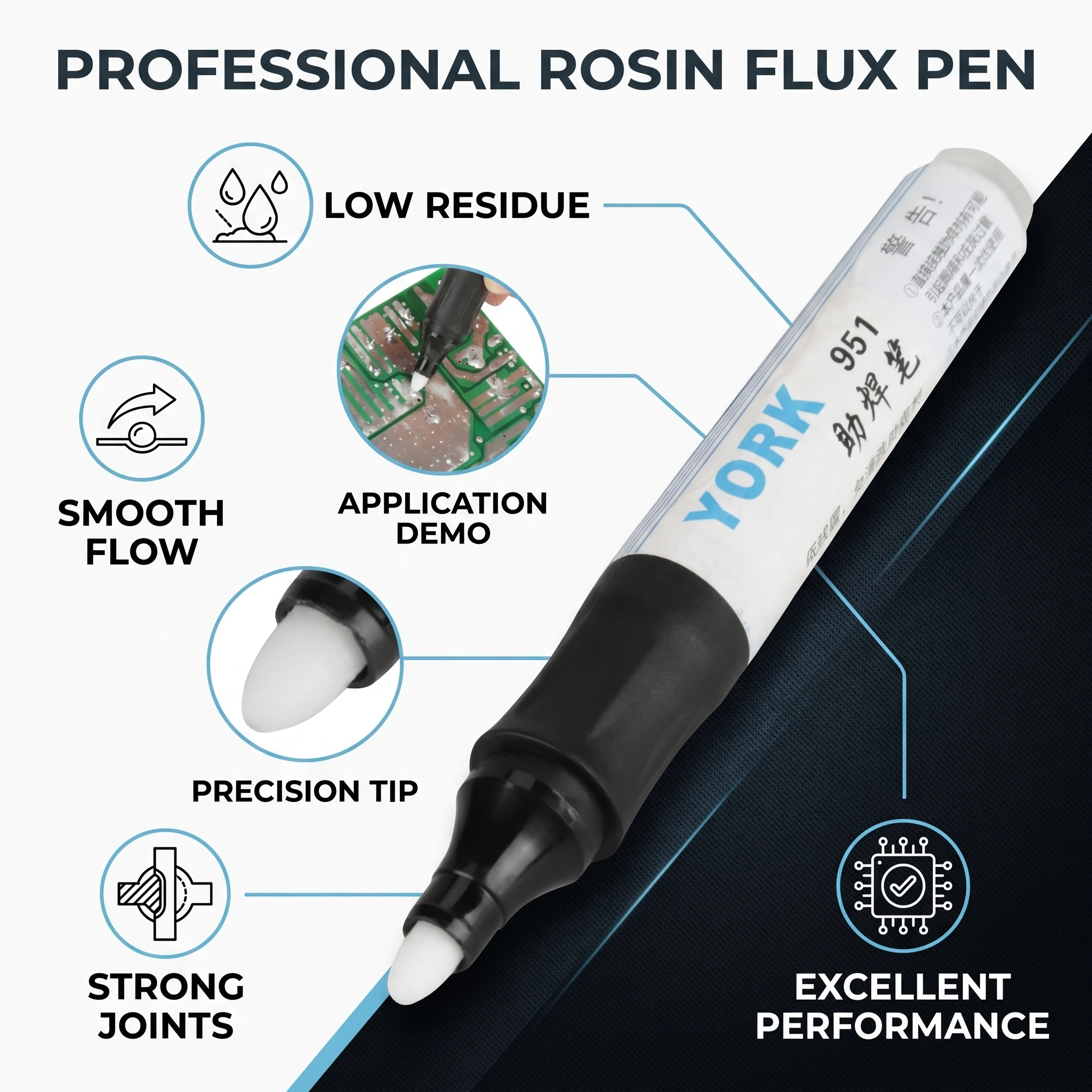 13cm 951 Soldering Rosin Flux  - đánh giá và giá Flux Pen Electronics