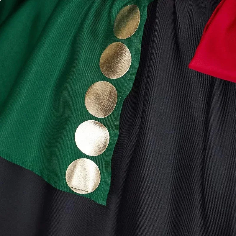 

CyRoronoa Zoro Wano Косплей Костюм Зеленый Полиэстер Кимоно Комплект для Женщин Кружевной Пояс Хэллоуин Вечеринка Наряд