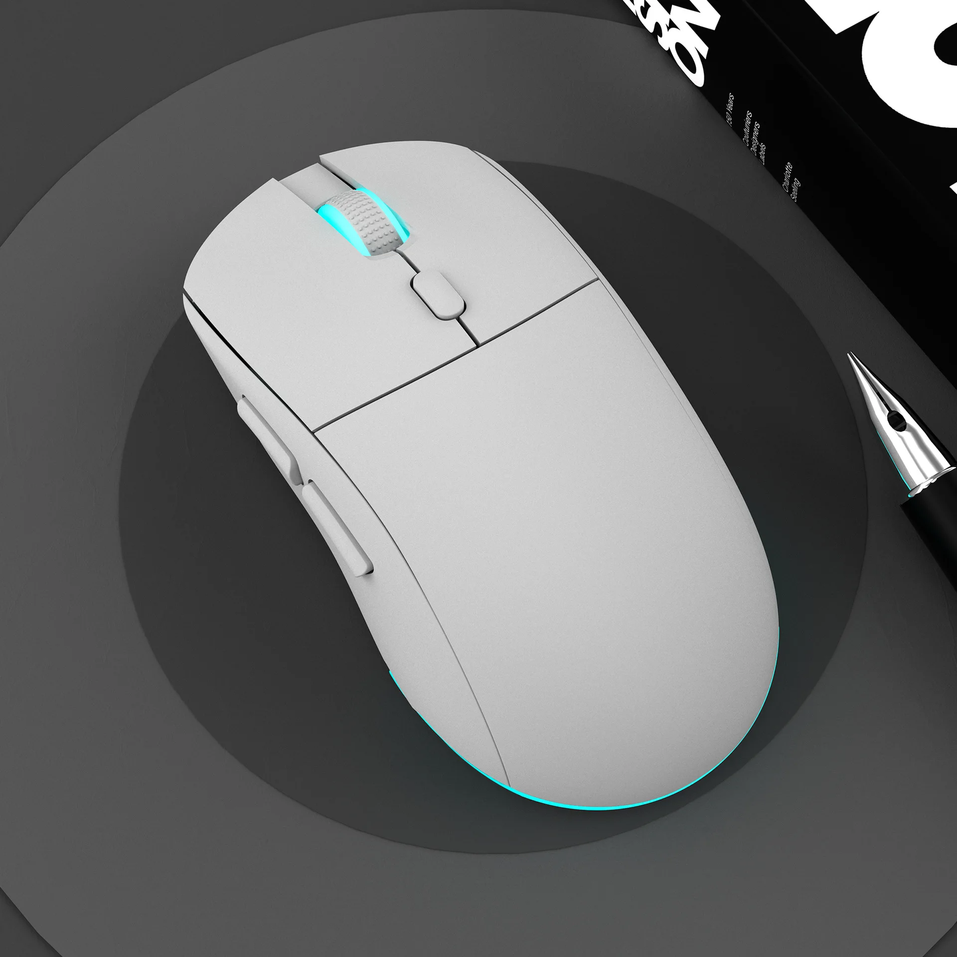 2.4g Raton inalambrico Gioco Wireless Cave Ricarica Mouse silenzioso Mouse luminoso colorato