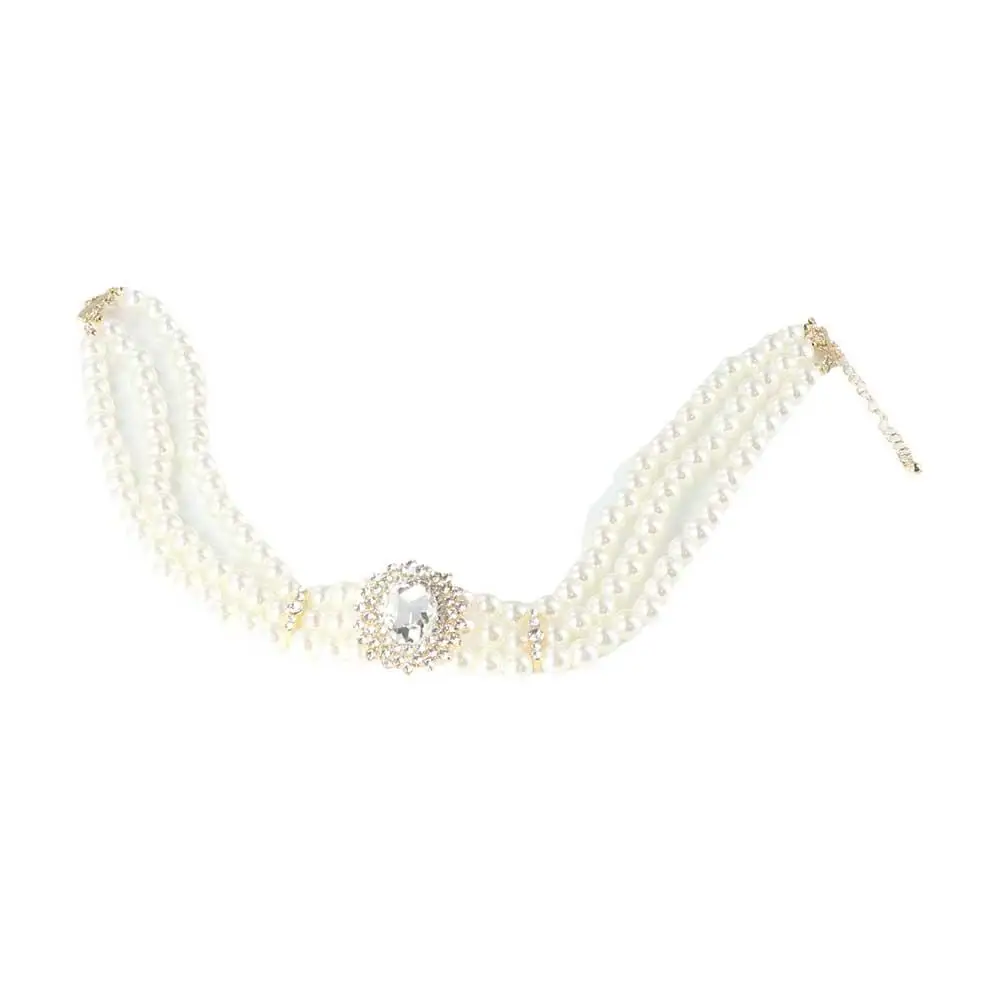 Gift Flower Hepburnesque Alloy Crystal Glass Rhinestones Jewelry Accessories Clavicle Chain Women Necklace Korean Style Choker