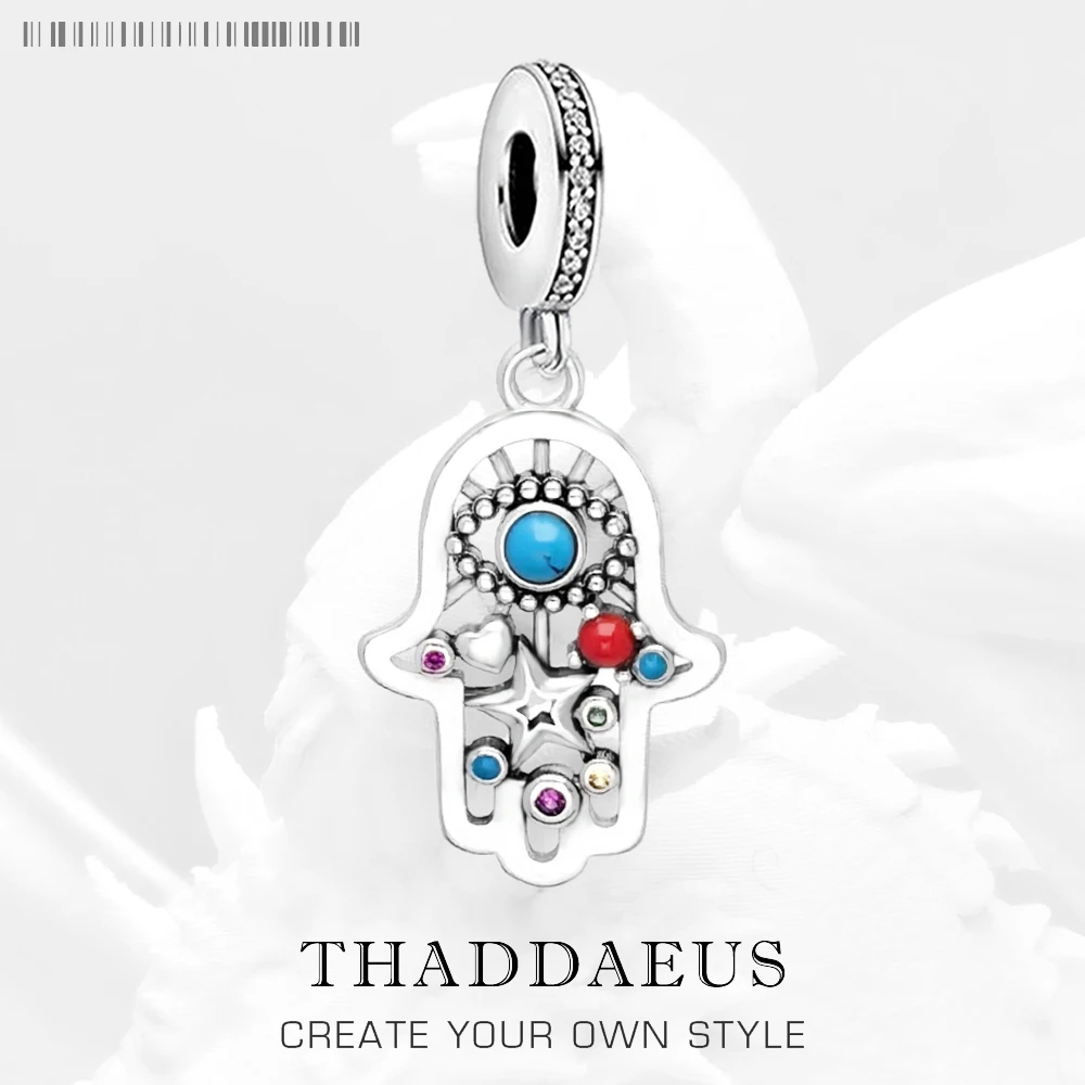 

Рука Фатимы Подвеска Шарм Европейский стиль высокое качество Стерлинговое Серебро 925 бусины для женщин мужчин