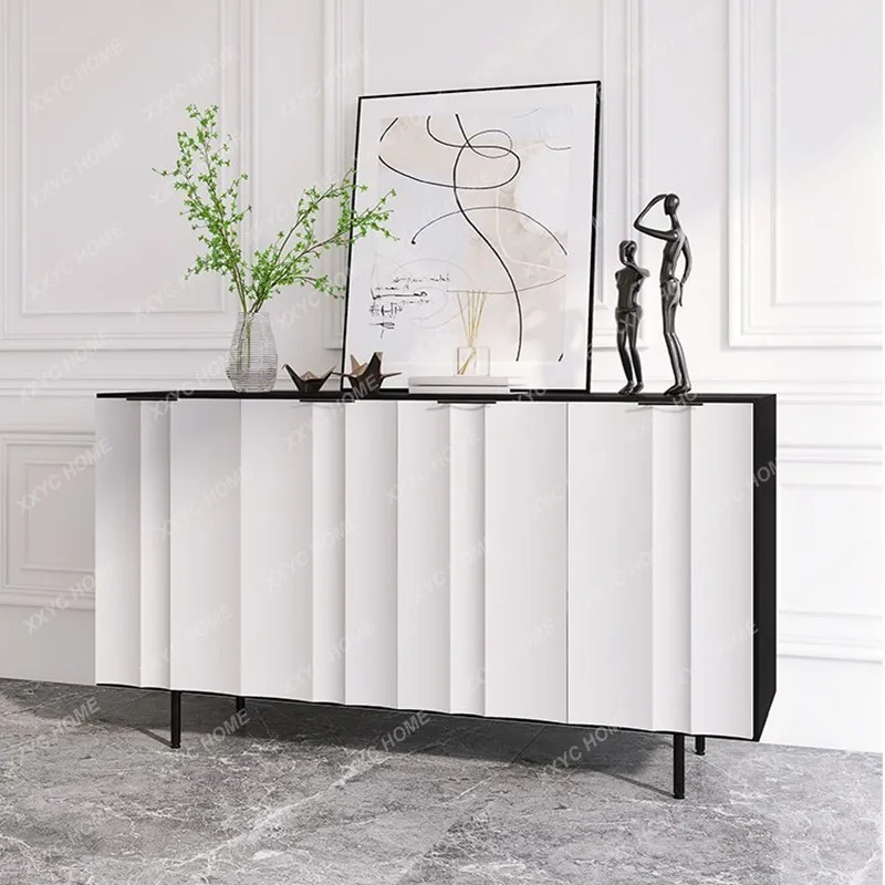 

SS Painted dining side cabinet Modern simple entrance shoe cabinet Multifunctional tea cabinet
