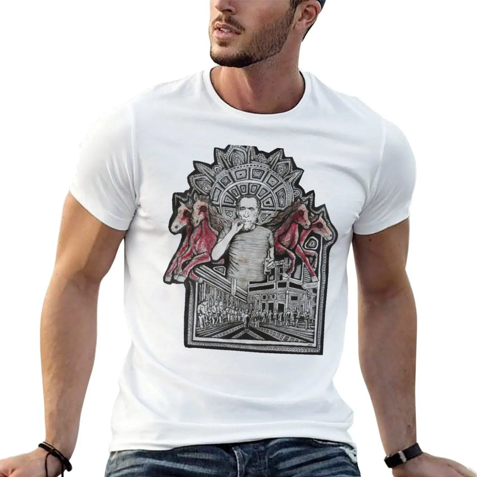 

Bukowski (no.3) T-Shirt graphic t shirts for man man tshirt men t shirt cotton 100% T-shirt