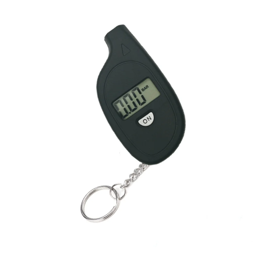 Mini Keychain Tire Air Pressure Gauge Tester Digital 2-140 PSI Procession Tool Tyre Wheel Pressure Monitor LCD Dispaly