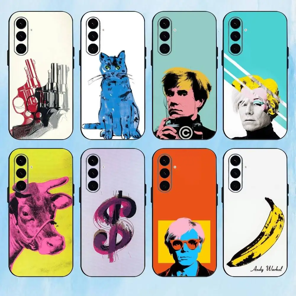 

Andy W-Warhol Art Phone Case For Samsung Galaxy A73,A72,A71,A70,A53,A52,A51,Others Soft Black Cover