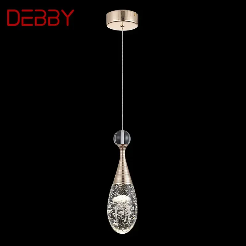

DEBBY Modern Pendant Lamp Originality Handmade Jellyfish Crystal LED Chandelier Lighting for Bedroom Dining Room