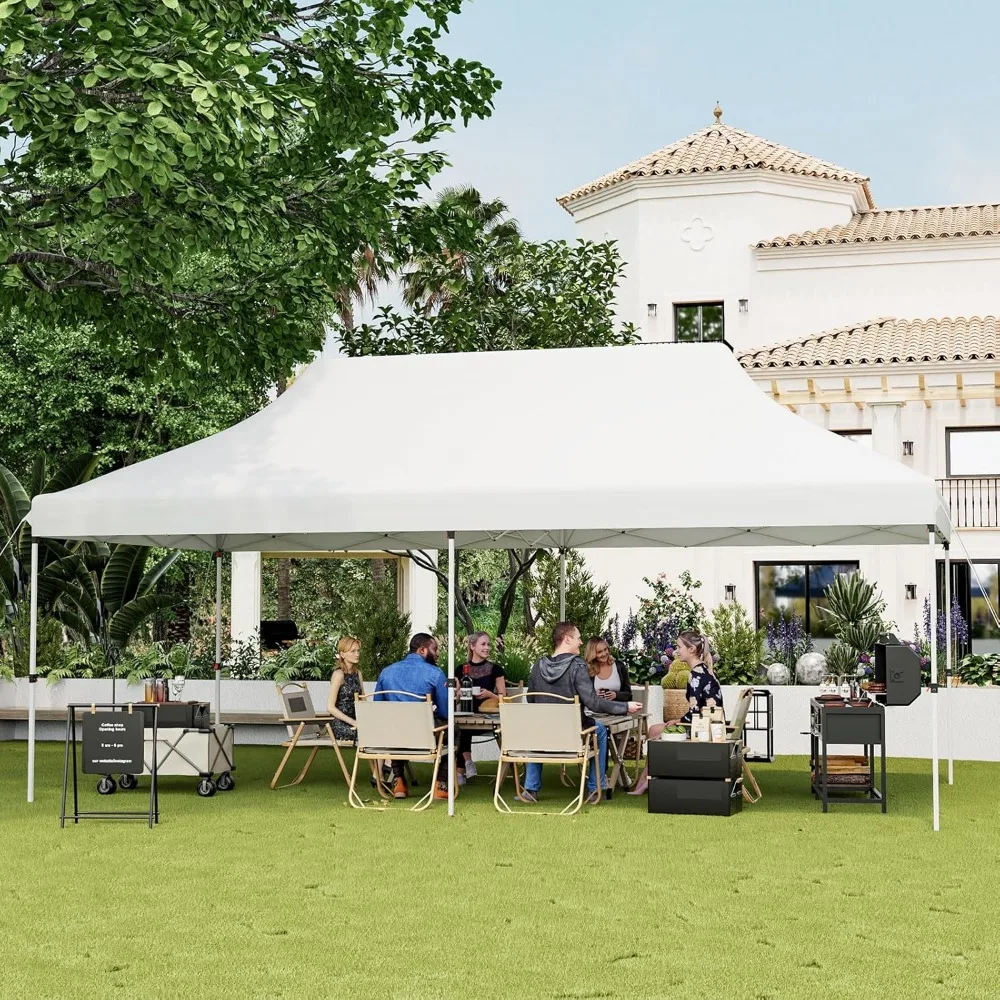 UPF50+ Sun Protection, Heavy-Duty Outdoor Tent f，10x20 FT Pop-up Canopy Tent Waterproof Folding Party Canopy with Carrying Bag