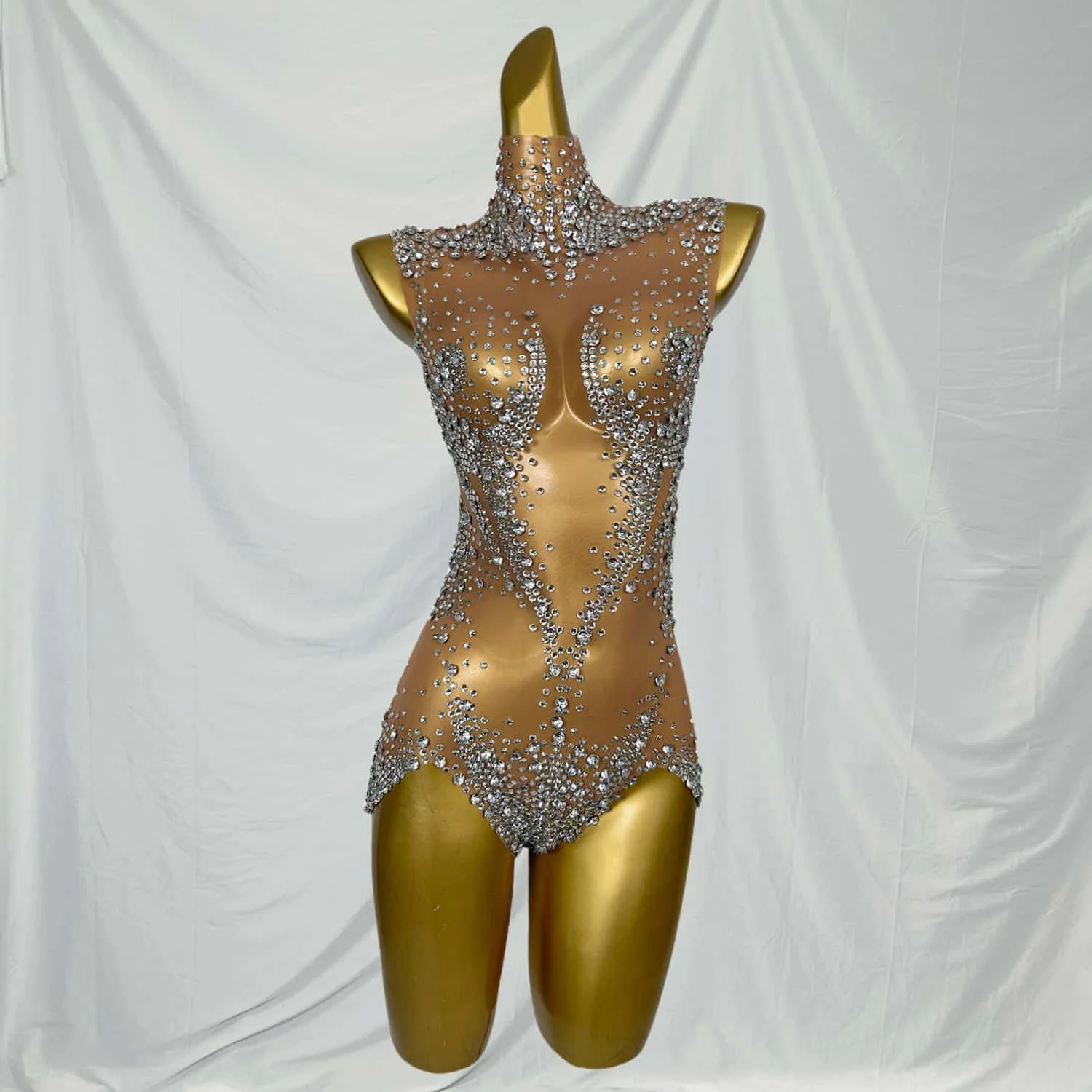 

Menglong сексуальный комбинезон для диджея, женский блестящий сценический костюм со стразами, комбинезон для ночного клуба, шикарная одежда для выступлений, сверкающий вечерние брючный костюм