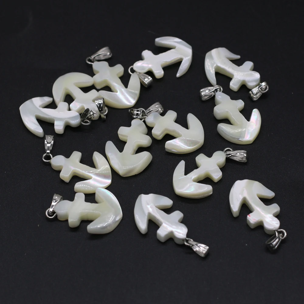 5pcs Multiple Shape Natural White Shell Pendant Mother of Pearl Shell Pendant Charms for Jewelry Making DIY Necklace Accessories