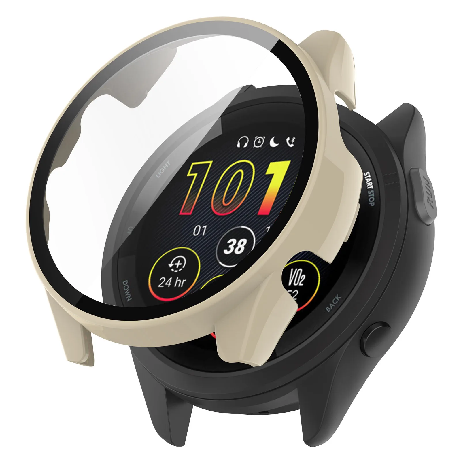 Gehärtetes Glas + PC-Hülle für Garmin Forerunner 265, Displayschutzfolie, Stoßstange für Garmin Forerunner 265, kratzfeste Schale – Detail 15