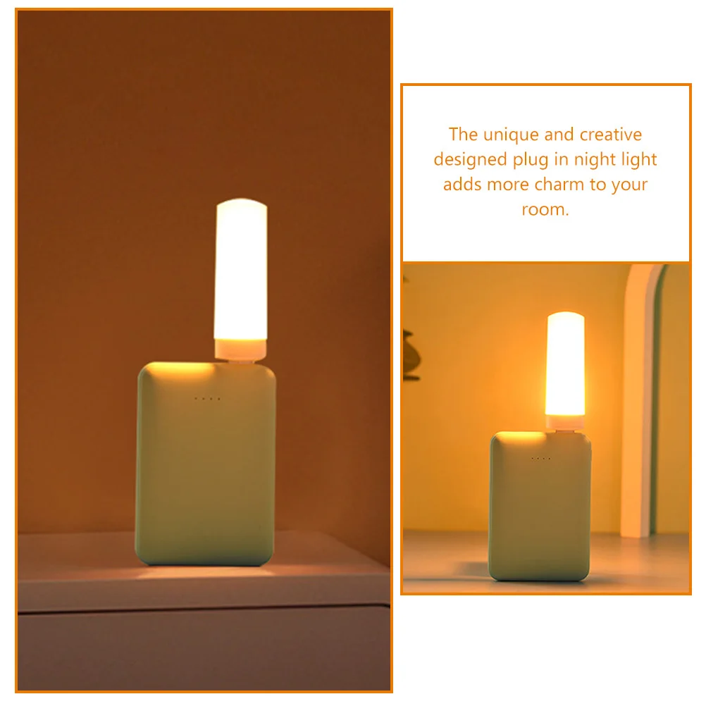 

2Pcs LED Flame Effect Night Light USB Plug in Small Bedside Lamp Decorative Night Lamp for Room Bedside Light Plug in