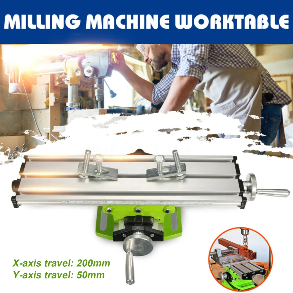 

Milling Machine Work Bench Multifunctional Precise Hardware Fixture Adjustment Working Table for Mini Drill and Drill Bracket