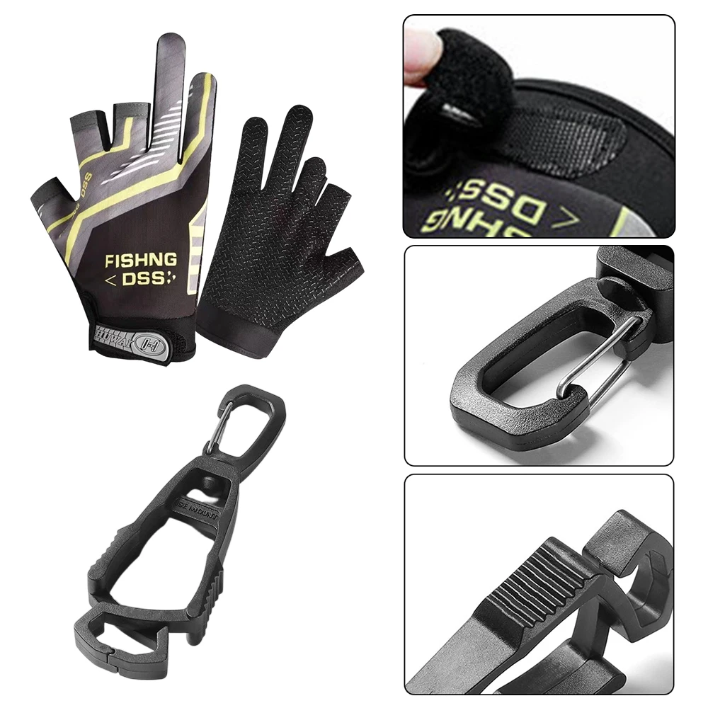 1 زوج قفازات الصيد مع كليب الرجال الخريف ثلاثة إصبع قطع الصيد الدراجات المضادة للانزلاق الحرير الجليد تنفس نصف اصبع قفازات #4
