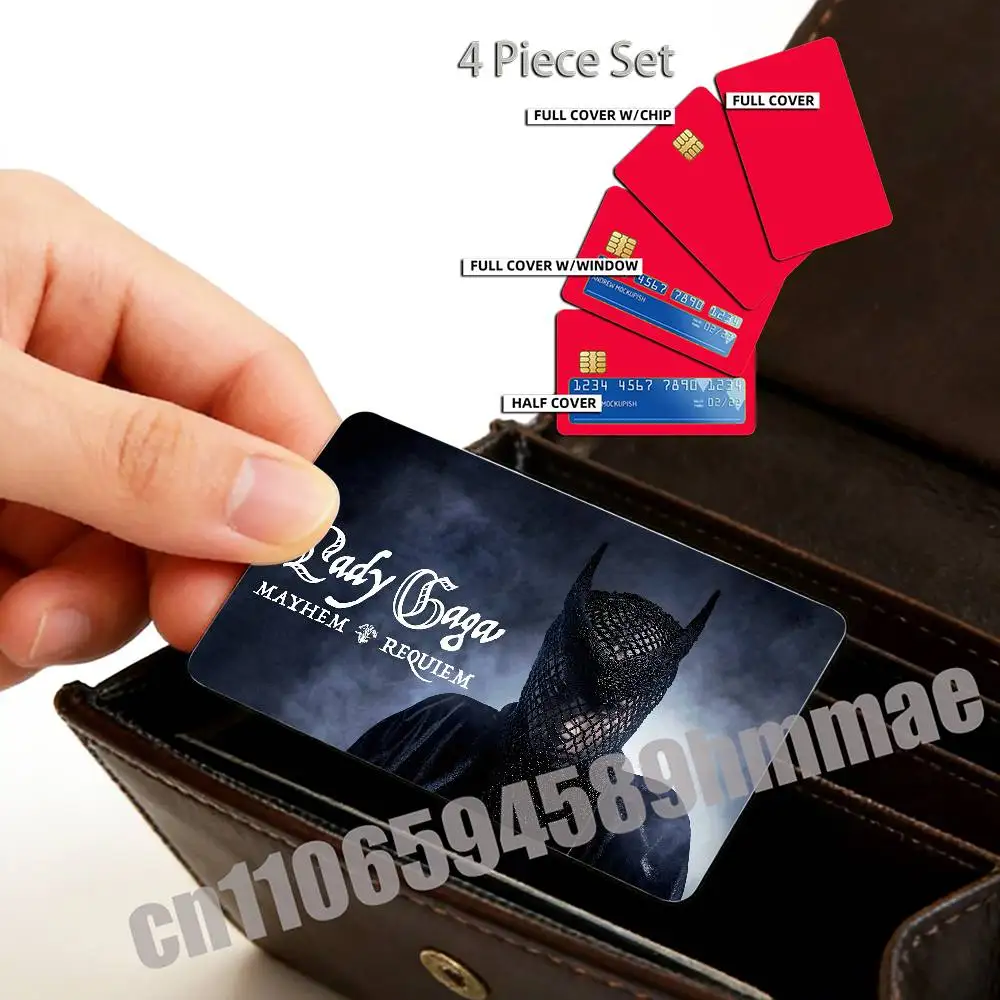 

For L-Lady Gaga MAYHEM Requiem Credit Bank Sticker Film Waterproof Protect Access Card Full Cover Skin ID