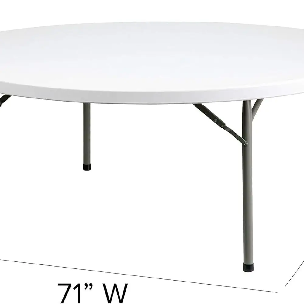 طاولة قابلة للطي من البلاستيك الأبيض متعددة الاستخدامات لجميع الأحداث - للاستخدام الداخلي والخارجي