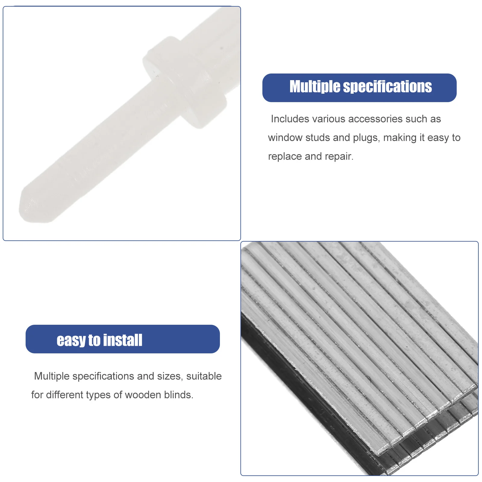 

1Set Shutter Replacement Pins Metal Plastic Shutter Repair Kit Louvers Staples Blinds Furniture Repair Accessories