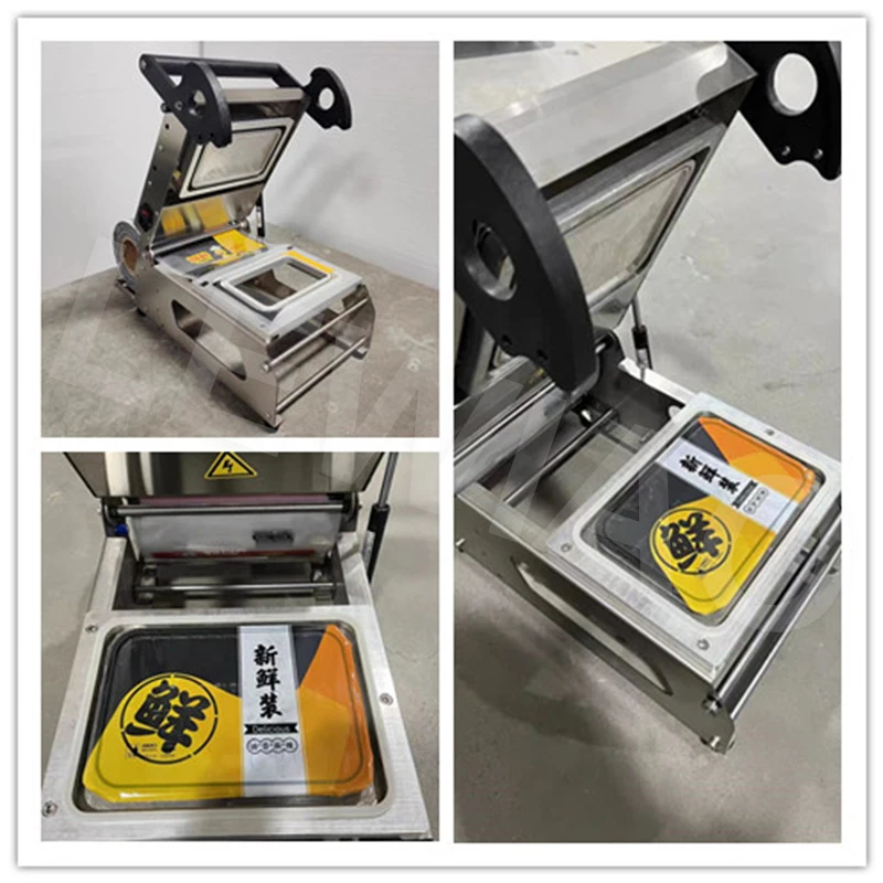 Sigillatrice commerciale per scatole fresche da asporto usa e getta per bistecche da pranzo cotte