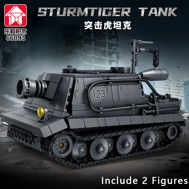 

RW61 Sturmtiger Tank Military WW2 MOC Army Main Battle Tank Soldiers Building Blocks Bricks Set For Children Boys Gifts