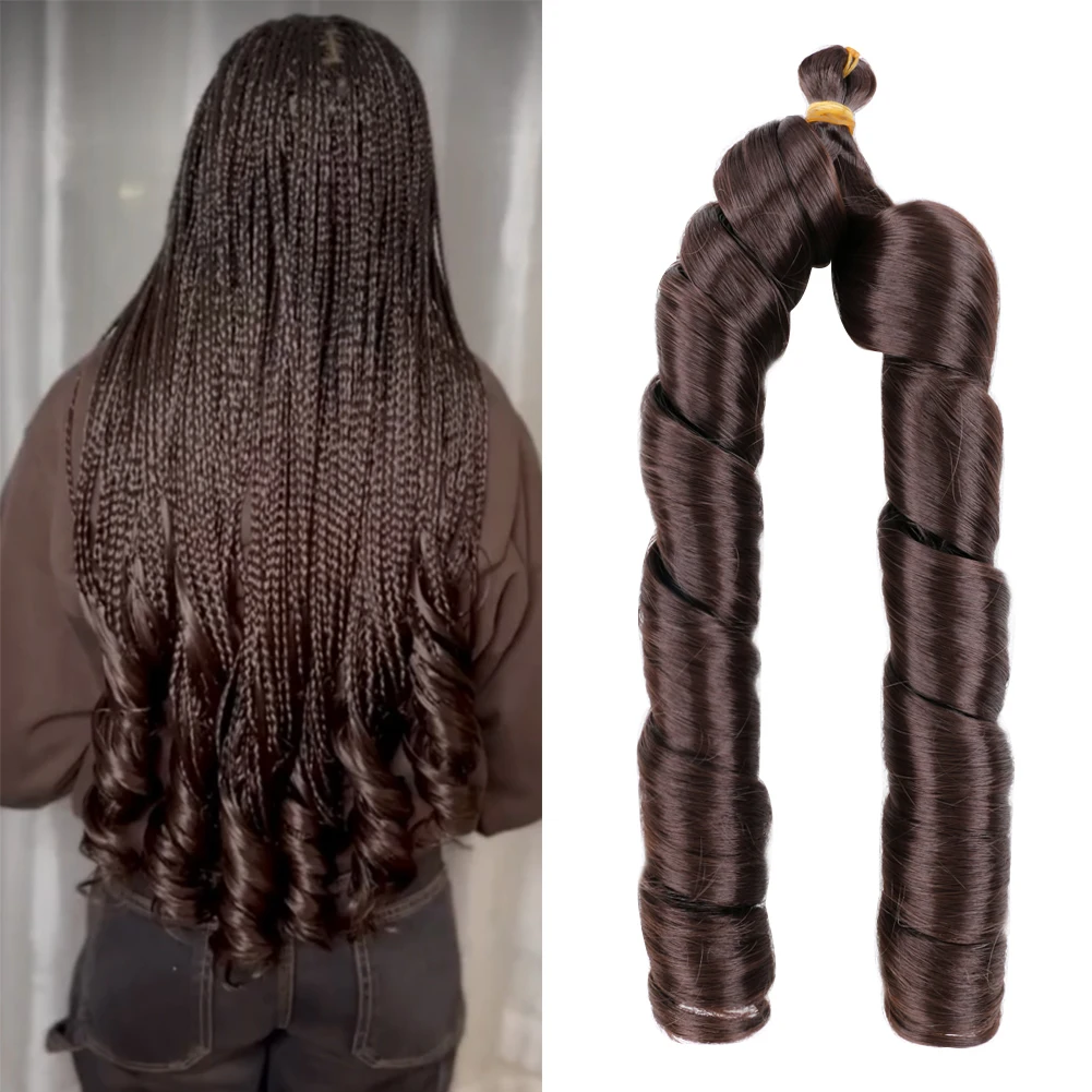 

Dairess Synthetic Spiral Curl Crochet Hair Extensions French Curls Braiding Hair Pre Stretched Spanish Curly Braids For Women