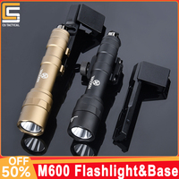 Tactical Surefir M600 Flashlight M600U LED Spotlight With 45° Offset Adaptive Light Mounting Metal Base For 20MM Picatinny Rail