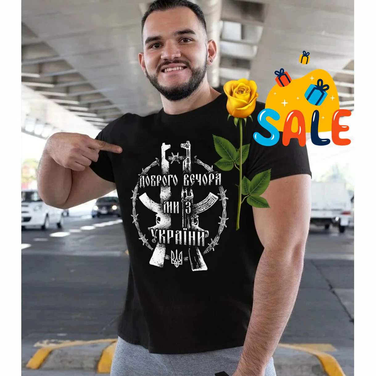 Funny Ukrainian Proverb Good Evening AK-47 Assault Rifle T-Shirt 100% Cotton O-Neck Short Sleeve Summer Casual Mens T-shirt
