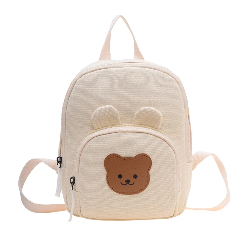 Koreaanse Canvas Kids Rugzak Kawaii Kinderen Handtassen Voor Meisje Kleuterschool Jongen Schooltas Cartoon Beer Bunny Peuter Tas 2023