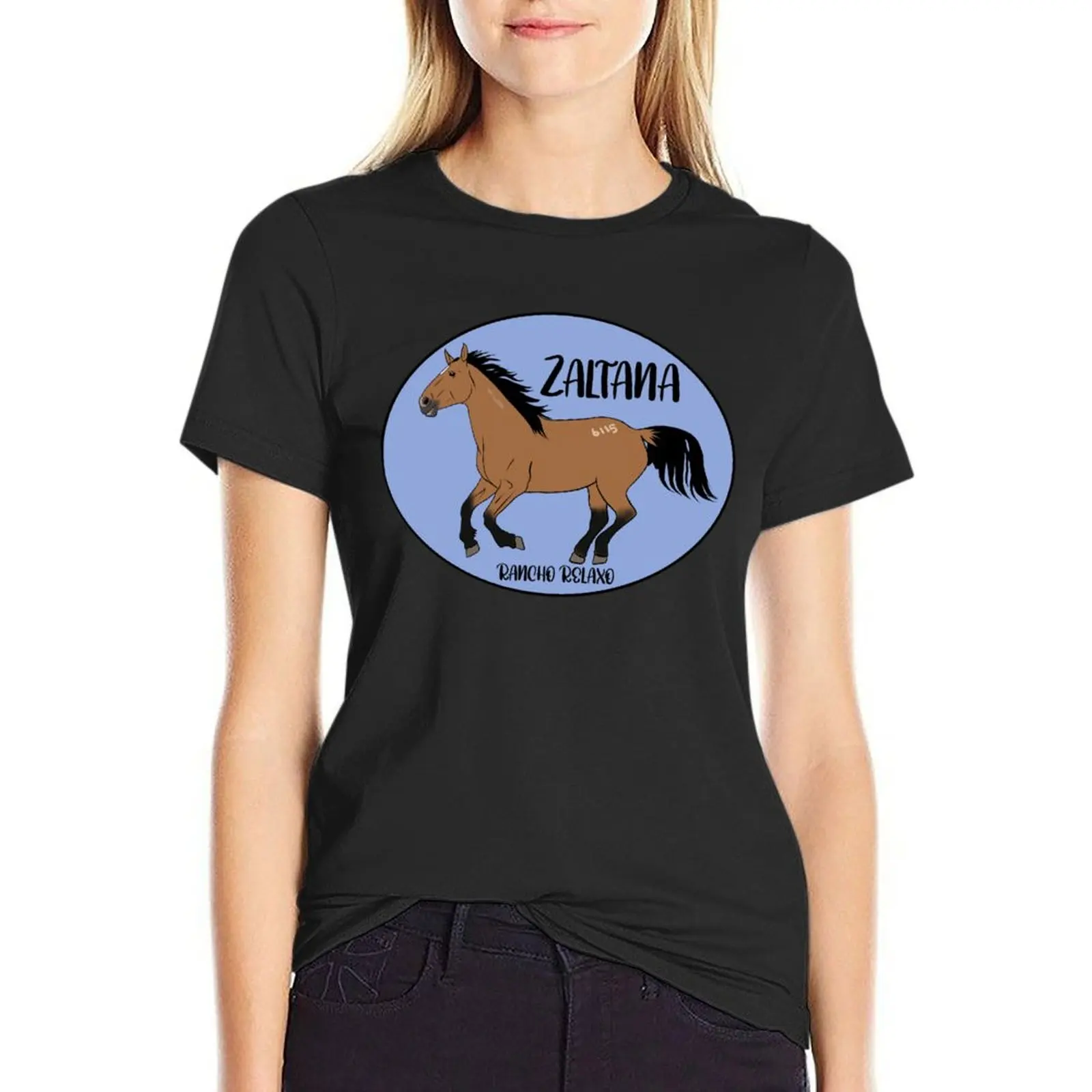 

Rancho Relaxo - Zaltana the Horse T-Shirt summer clothes heavyweights blanks woman t shirt