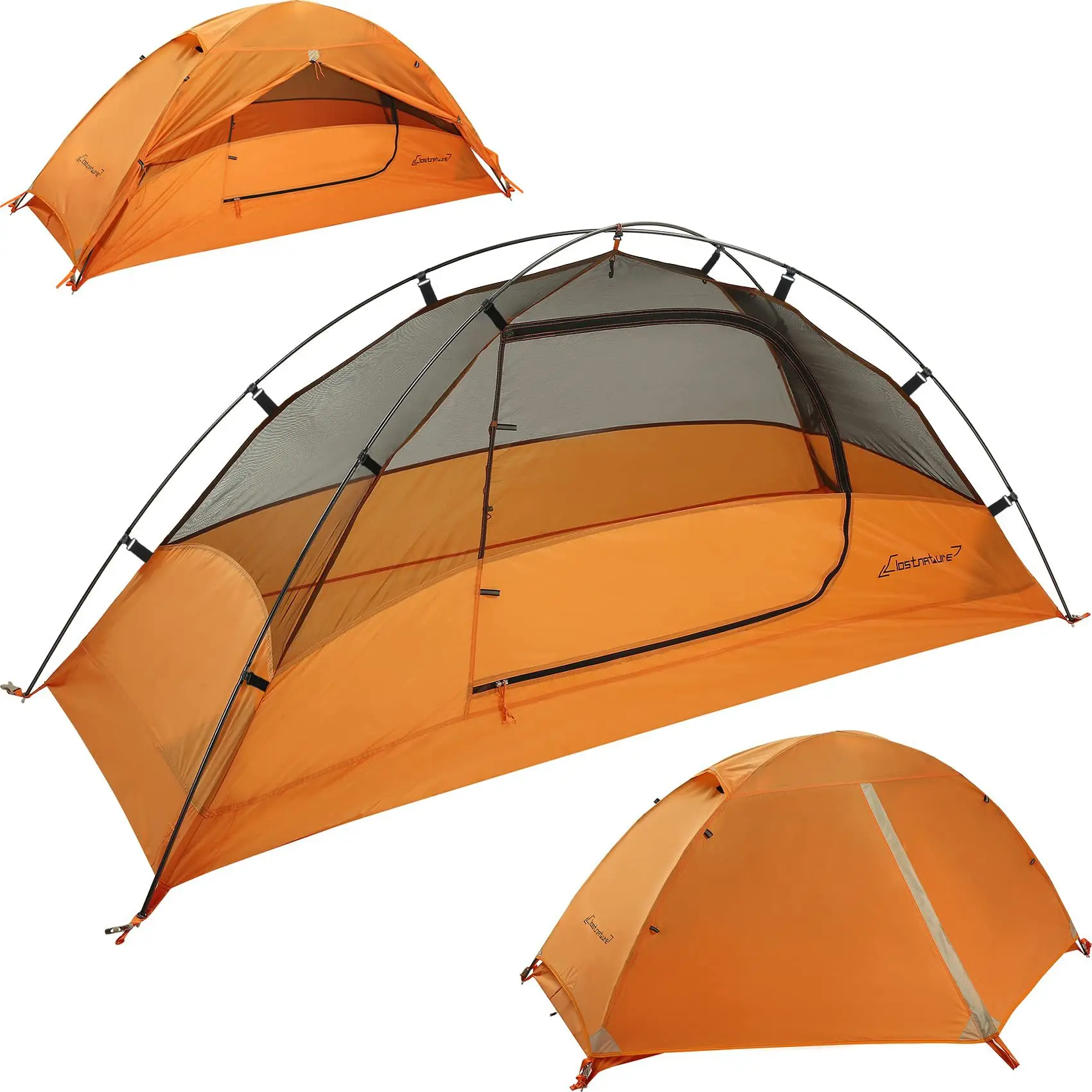 1.5kg Portable Backpack Tent Two Person Double Layer Waterproof Shelter For Outdoor Hiking