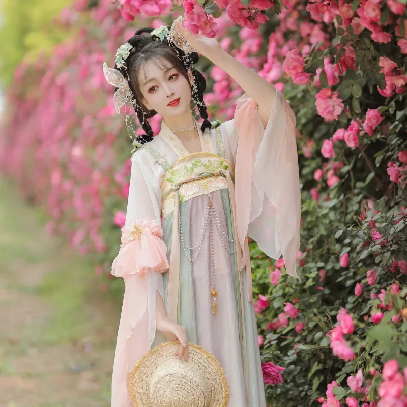 

NT161 Hanfu женский новый лотосовый язык Han элементы летняя улучшенная версия супер феи древний костюм