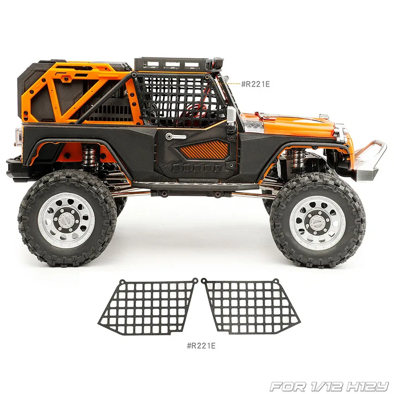 Window Soft Rubber Mesh Climbing Car Mood Modification Parts Decorative Accessories for 1/12 RC Crawler Car Traxxas MJX H12Y DIY