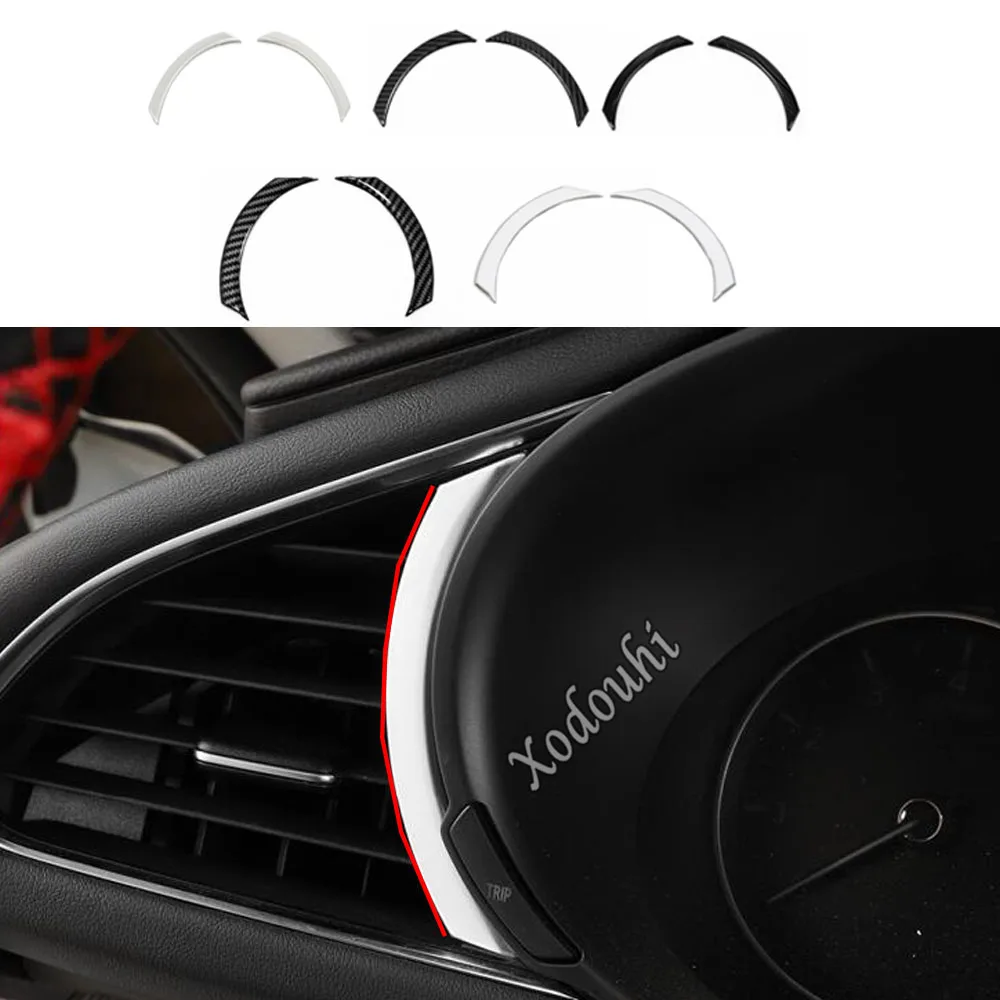 

Для Mazda 3 Mazda3 Axela M3 2019 2020 2021 2022, накладка на автомобильный детектор, АБС-пластик/сталь, приборная панель, измерительная панель, рамка датчика