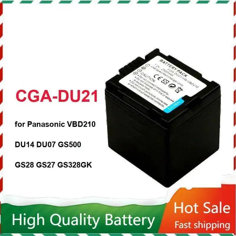 2500Mah Robust For Panasonic VBD210 DU14 DU07 GS500 GS28 GS27 GS328GK High Performance Cga-DU21 Camera Battery