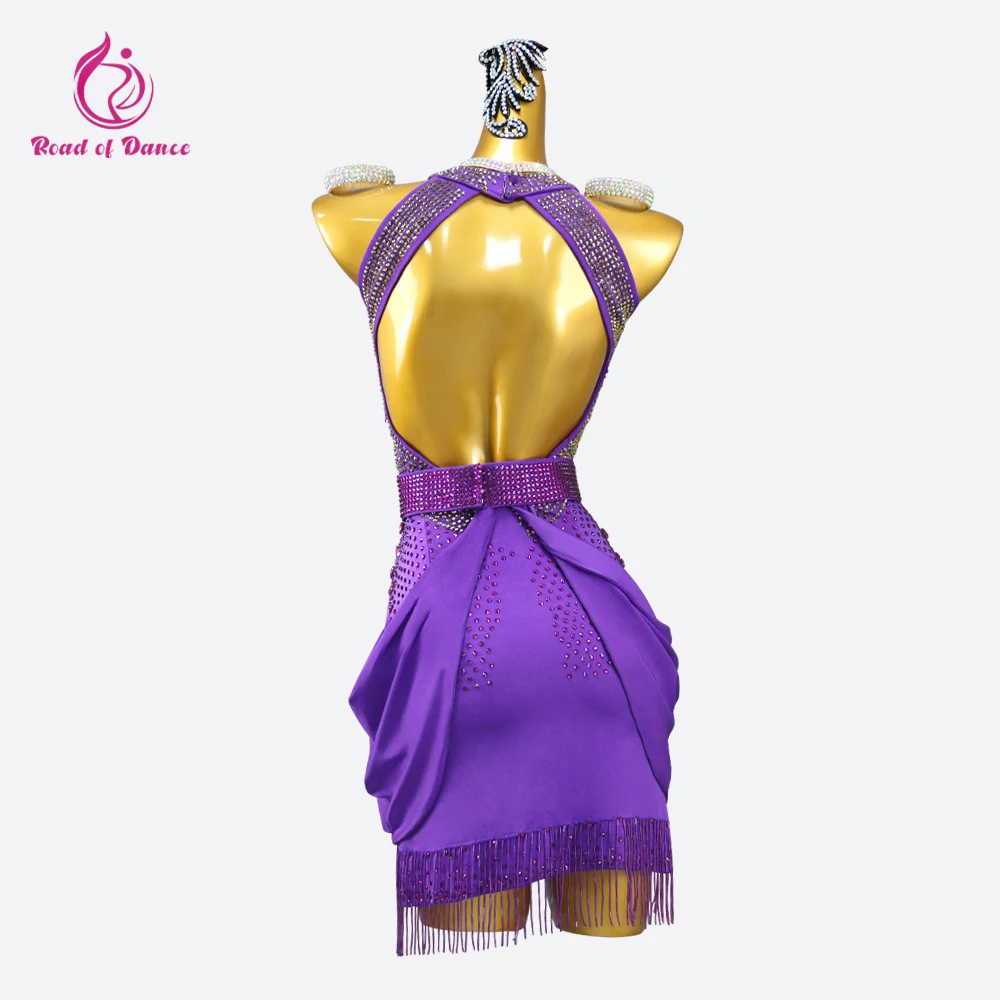 فستان رقص لاتيني 2025 تنورة للفتيات زي المسرح للسيدات ملابس سهرة أمريكية أنيقة قاعة الرقص والحفلات الراقصة ملابس ممارسة السامبا