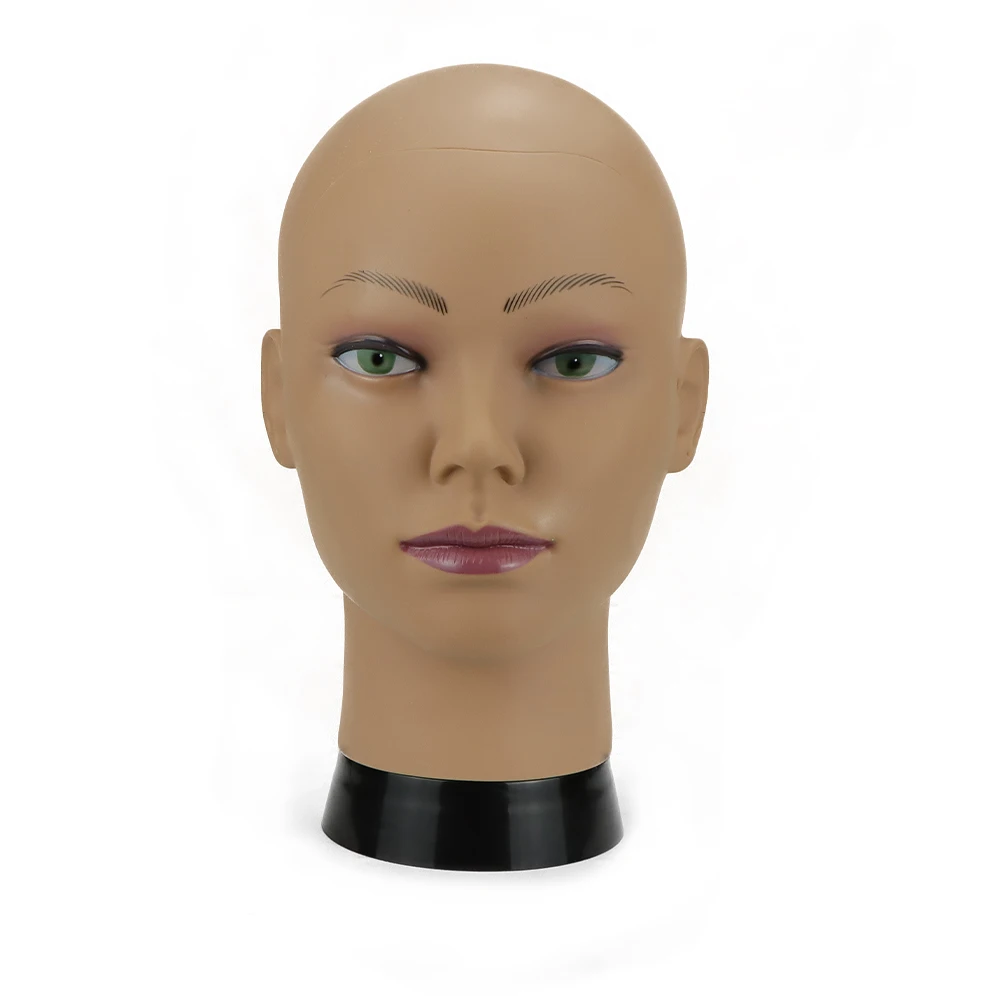 Tête de mannequin simnient blad avec trépied, tête d\'entraînement pour perruque, tête de mannequin de cosmétologie pour la pratique du maquillage,