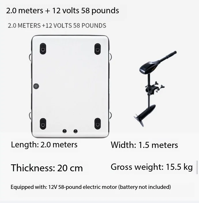 Fishing floating platform water luya rubber boat folding floating fishing platform can be equipped with off-board machine