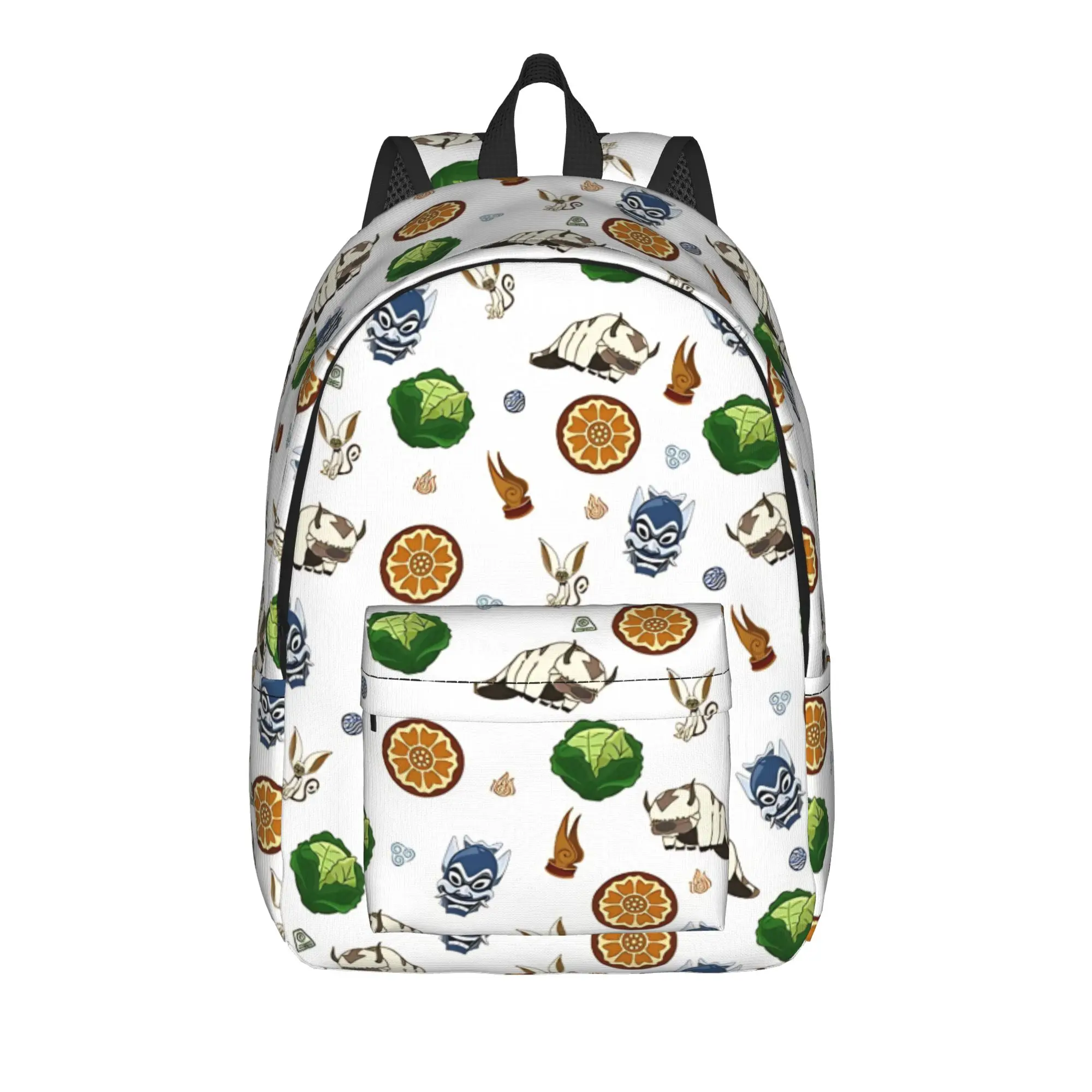 Appa Zuko Momo Backpack for Men Women Fashion Student Hiking Travel Daypack Avatars Airbende Anime College Canvas Bags Gift