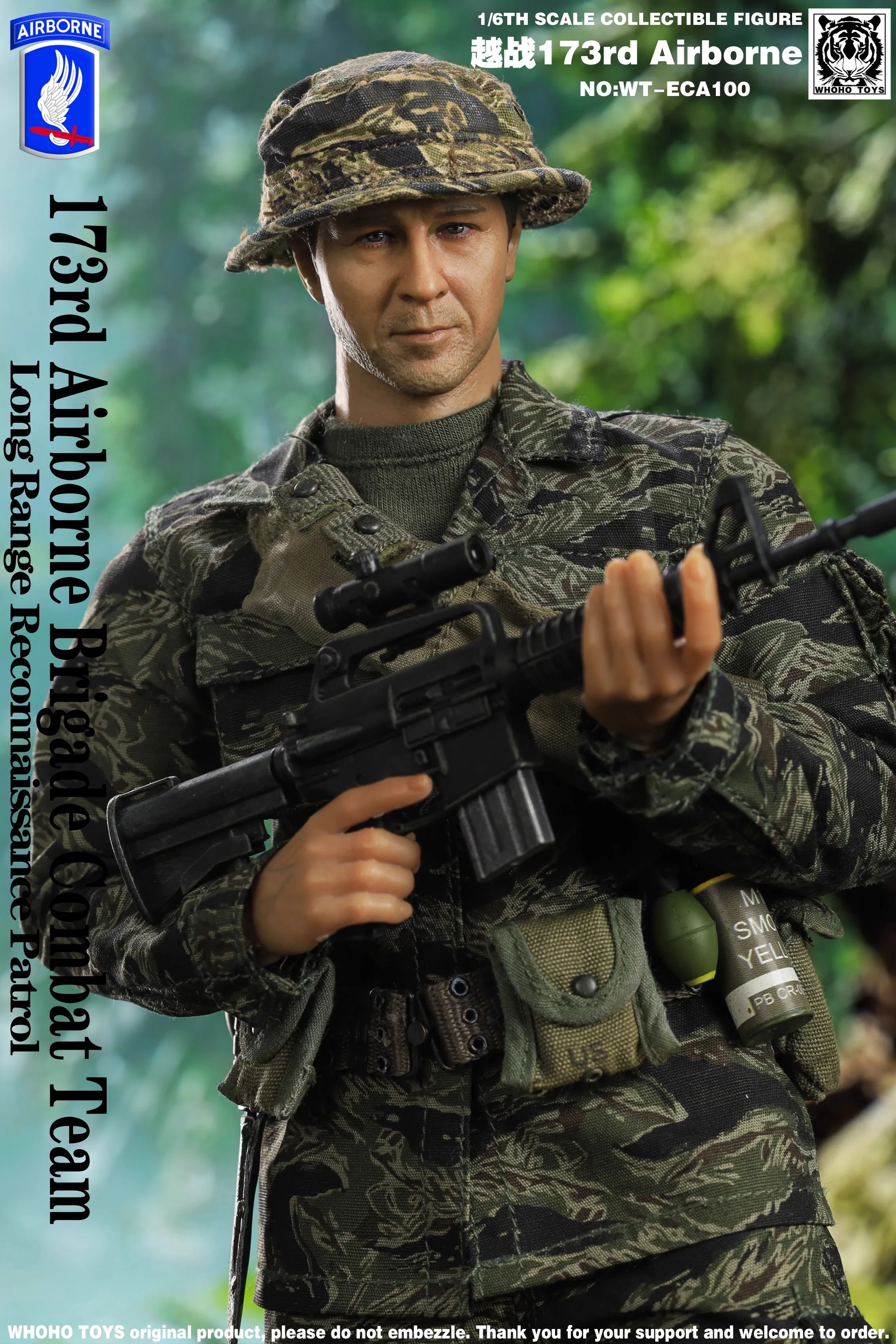 WT-ECA100 1/6 جندي الجيش الأمريكي 173rd المحمولة جوا عن بعد الاستطلاع دورية القتال لواء 12 "عمل نموذج لجسم لعبة في الأوراق المالية