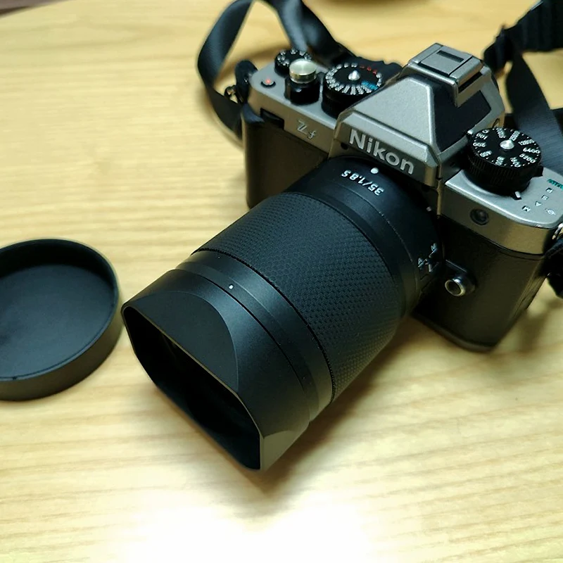 金属キャップ付き金属角型レンズフード Nikon NIKKOR Z50 F1.8S Z35
