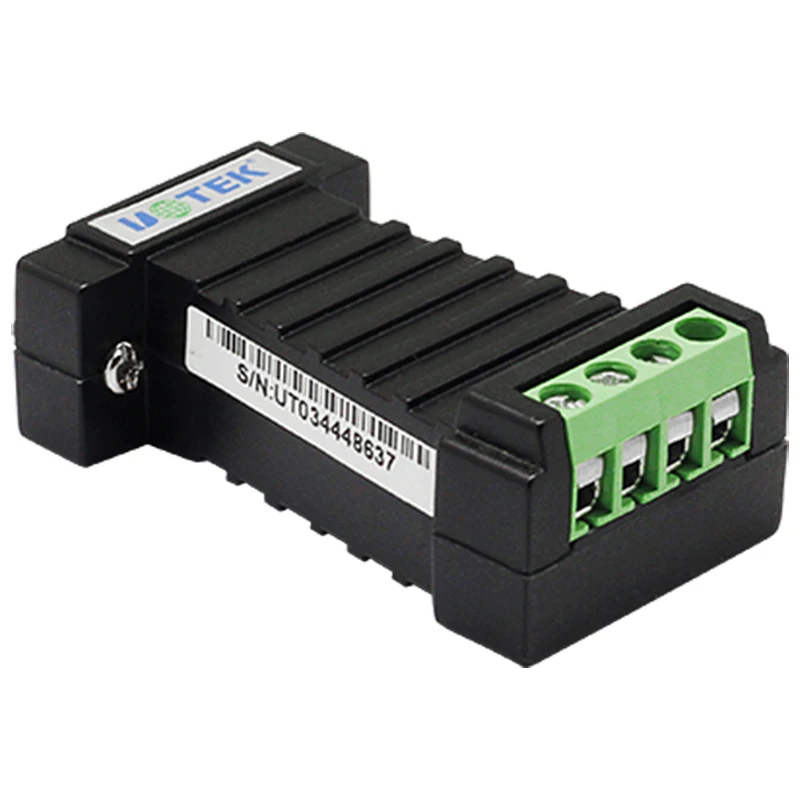 RS232 to RS485 232 to 485 Passive Adapter Switch Powered 600w Surging Protetion Communication Distance 1.2km UTEK UT-2211