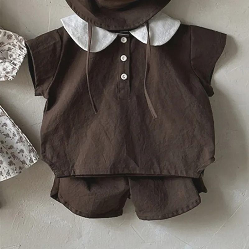 طفل موضة الصلبة منامة دعوى أبلى ملابس الطفل 0-5Y الوليد بيبي بوي ملابس قطنية مجموعة قميص + السراويل 2 قطعة طفل رضيع