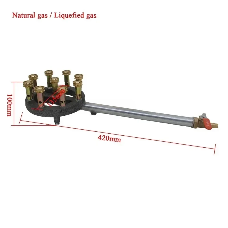 gas jet burner stove 5/9/12/18 hole 1pc Cast Iron Burner for stove natural gas liquefied oven stove kitchen propane portable