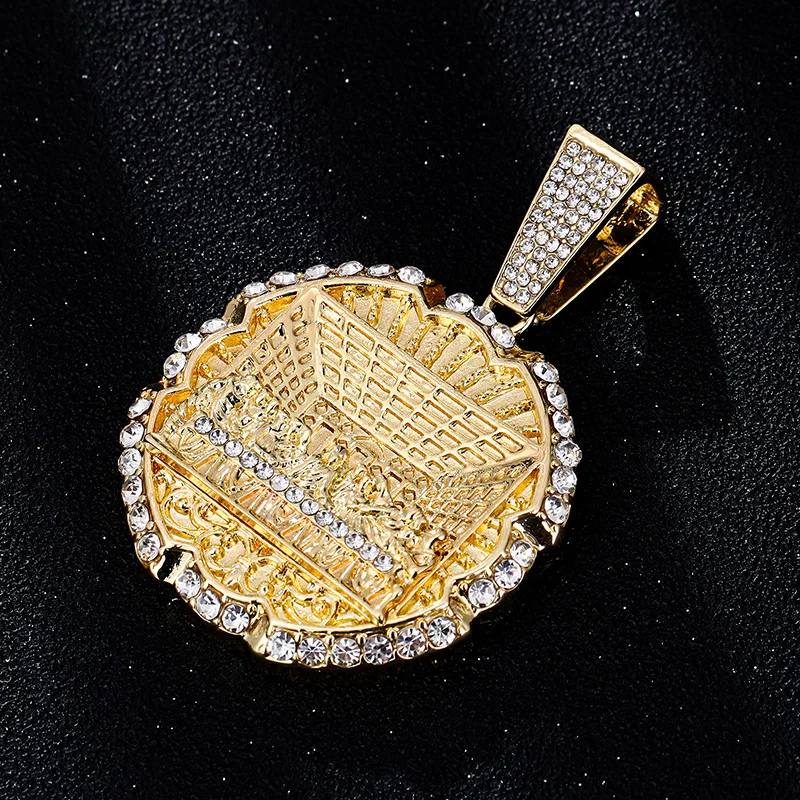 A Popular Large-Sized Hip-Hop Pendant Necklace With Full Diamonds From Europe And America For The Last Supper