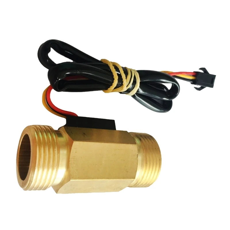 Sensore di flusso d'acqua aggiornato interruttore per uso alimentare misuratore di portata ad effetto Hall contatore del fluido ottone 44mm facile Drop Shipping